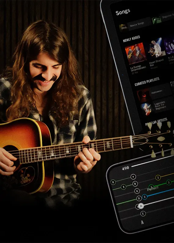Learning guitar with ADHD using the Gibson App