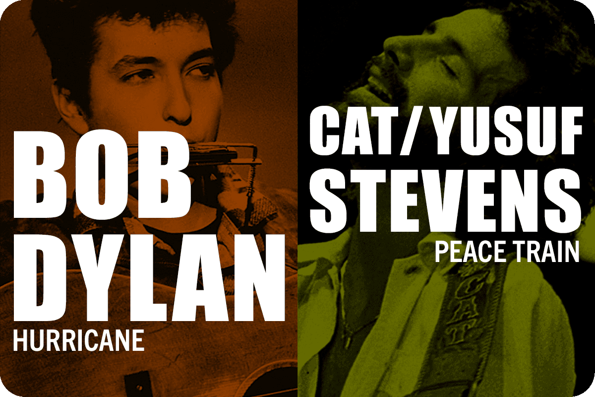 The storyteller’s drop - Bob Dylan + Cat Stevens